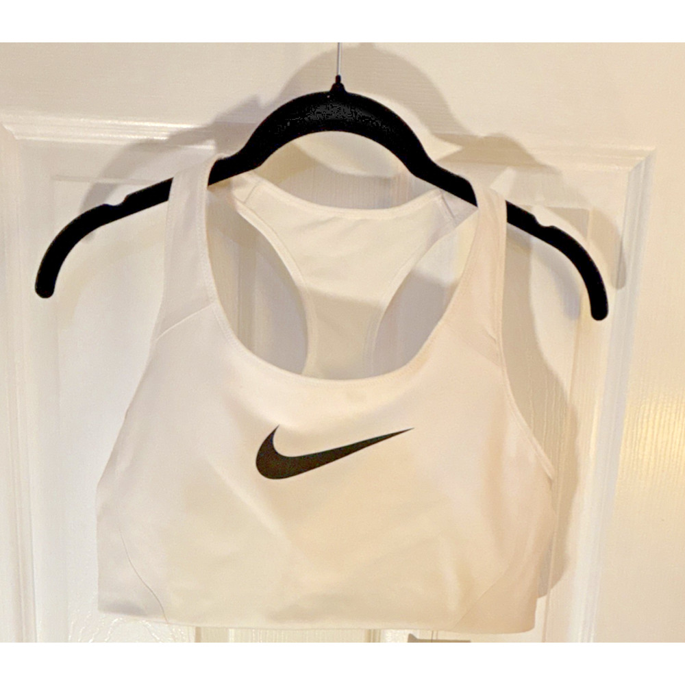 Nike Dri-FIT Moisture Wicking Racerback Wireless Sports Bra White XL NWT